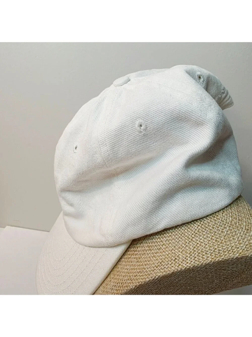 Disney Minnie Mouse Love Your Melon White Denim Hat Baseball Cap